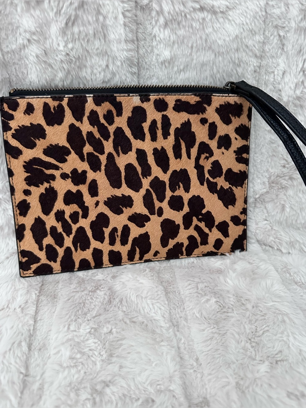 Lucky Brand Leopard-Print Wristlet in Tan and Black
